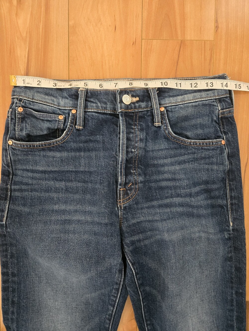 MOTHER Denim "The Scrapper Cuff Ankle Fray" Jeans Size 24 - Picture 8 of 11